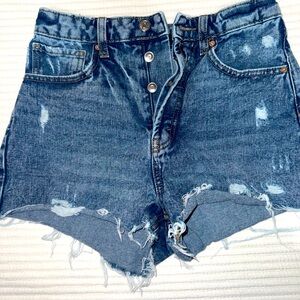 Wild Fable Blue Distressed Jean Shorts